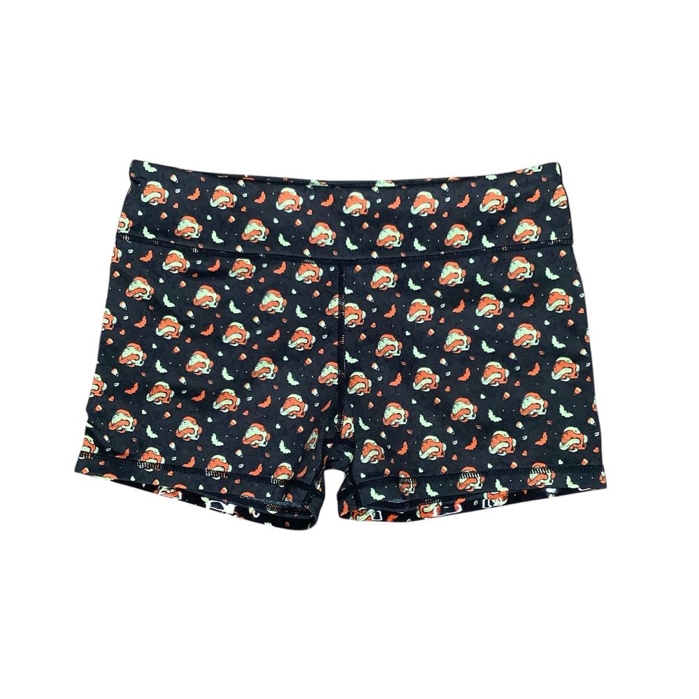 I Am Becoming IAB MFG No Ride Black Skull Snake Print Pull On Shorts XL 14